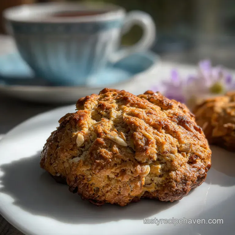 A stack of chewy cookies on a plate. Crumbly edges and slightly cracked tops, hints of vanilla and soft sweetness.