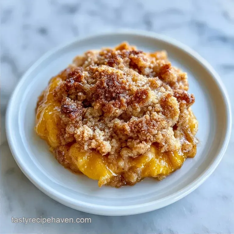 Quick Buttered Peach Crisp