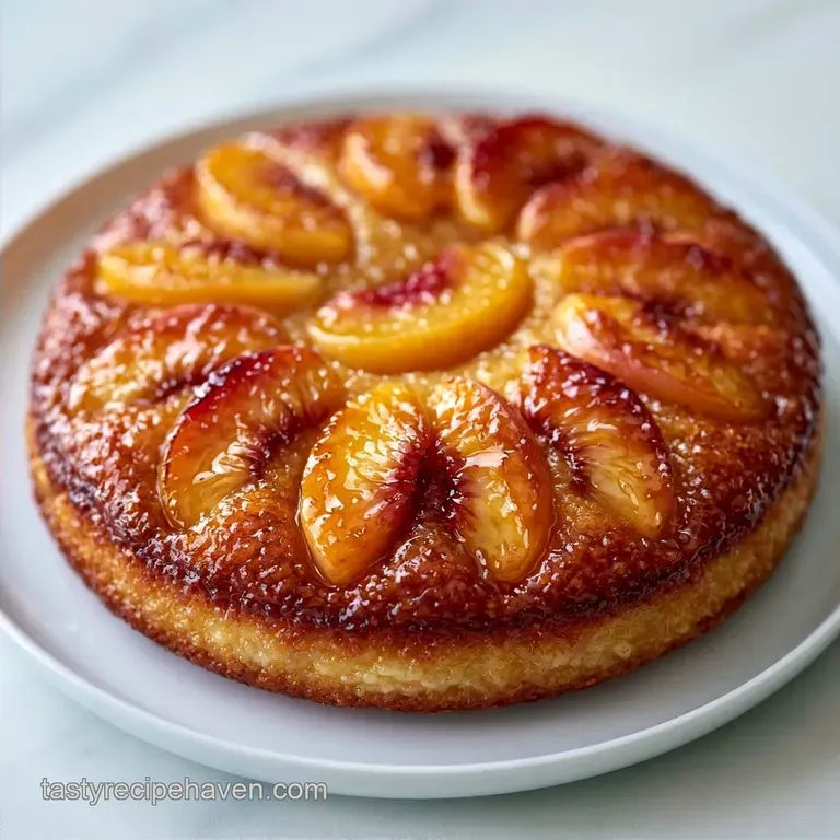 Quick Fresh Peach Cake with Sour Cream