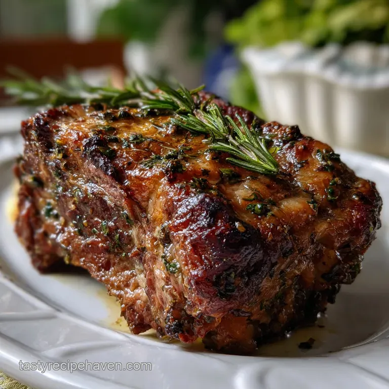 The Garlicky Herb Cross Rib Roast Recipe
