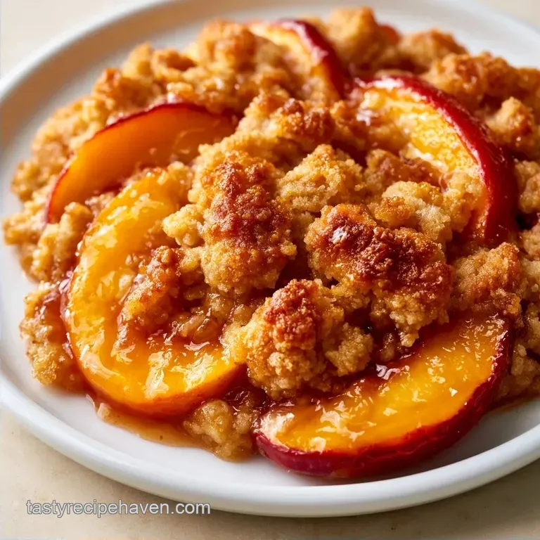 Quick Homemade Peach Crisp with Oats