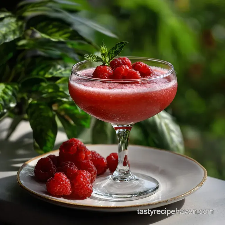 Pink Cocktail Perfect for Galentine s Day with Raspberry