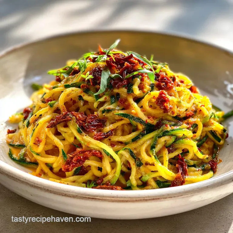 Vegetarian Raw Food Recipe with Zucchini Noodles