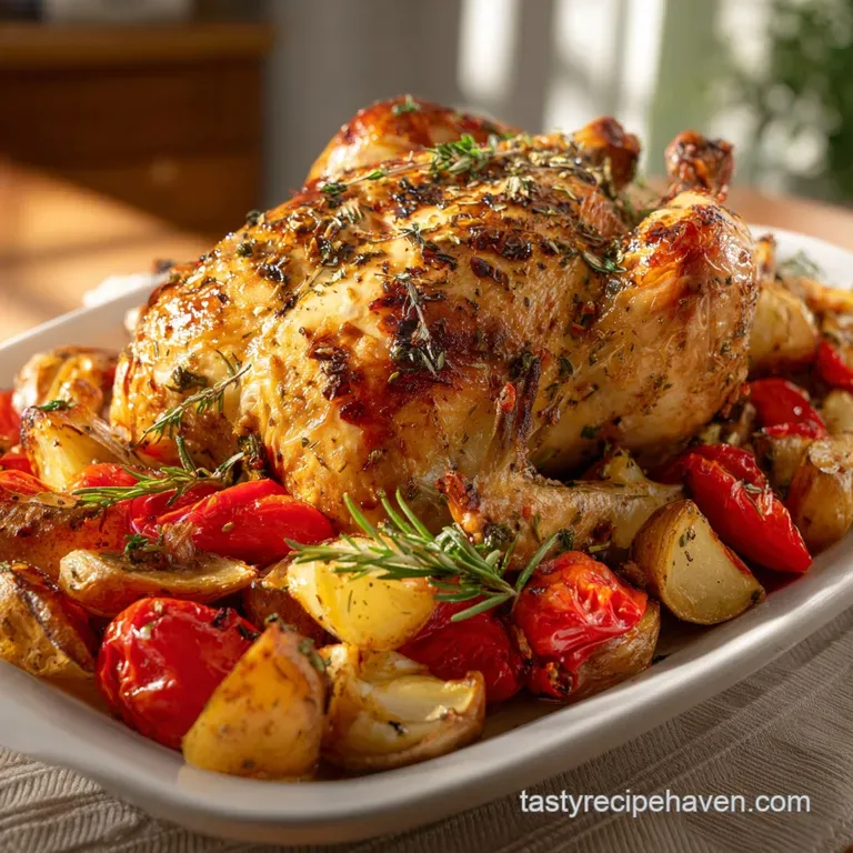 A single, perfectly roasted chicken breast atop fluffy mashed potatoes, garnished with fresh parsley and a drizzle of sauce.