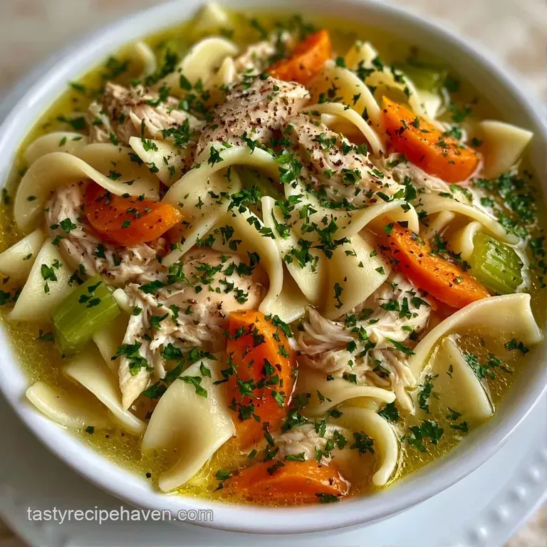 Elegant white bowl filled with golden broth and colorful vegetables, paired with a crusty slice of toasted sourdough.