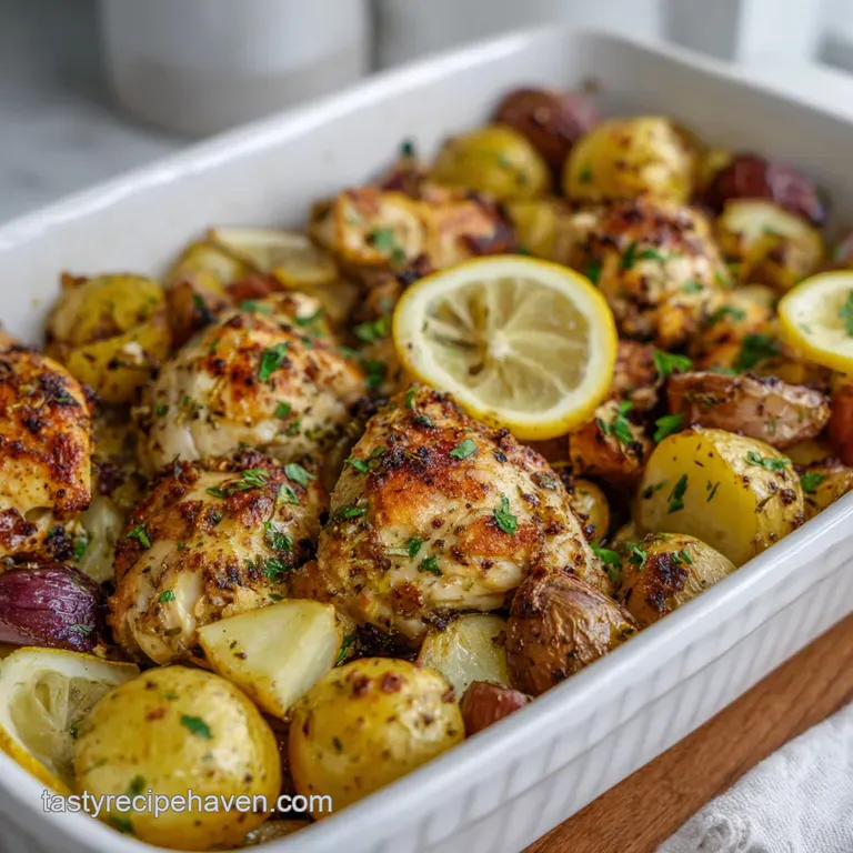 Weeknight Recipes: 30-Min Sheet-Pan Chicken presentation