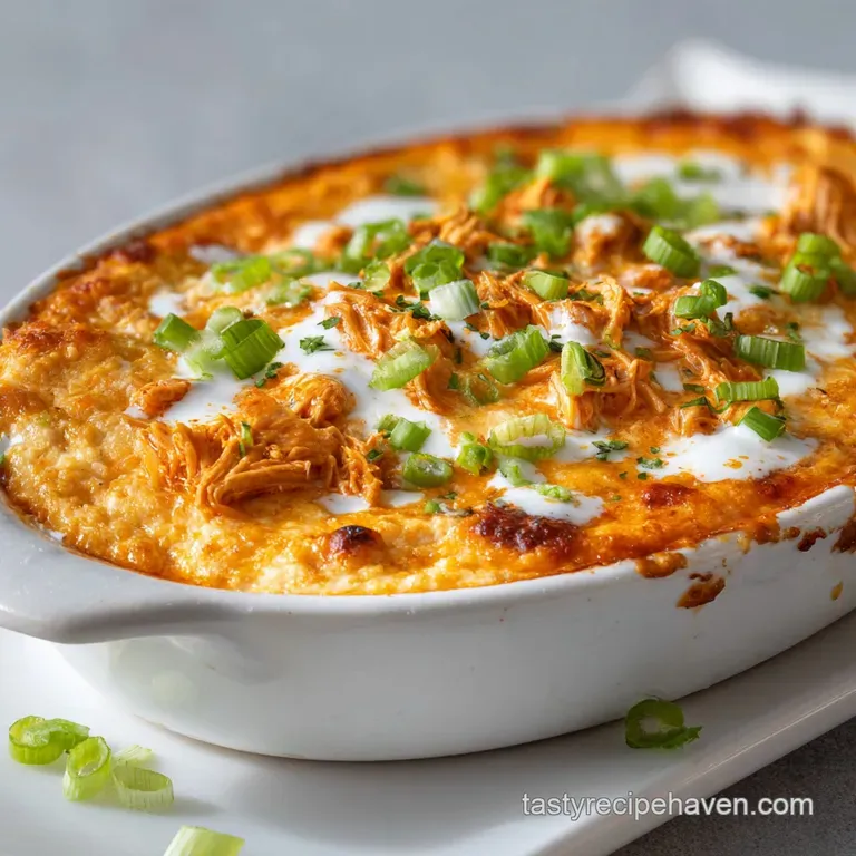 Simple Buffalo Chicken Dip with Ranch and Shredded Chicken