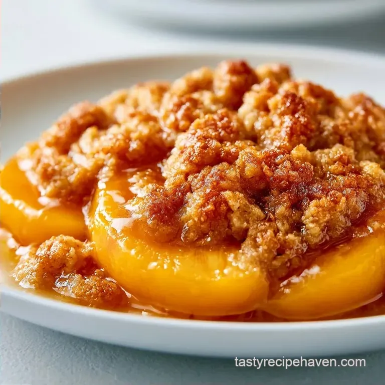 Simple Oatmeal Peach Crisp with Fresh Peaches