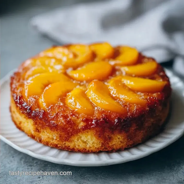 Simple Peach Fluffy Cake: Buttery and Soft