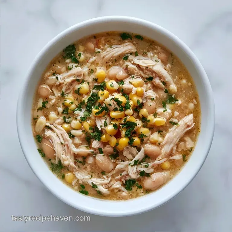 Slow Cooker White Chicken Chili with Green Chiles