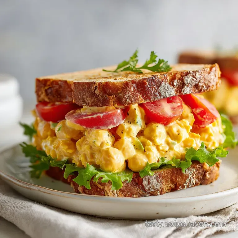 Smashed Chickpea Salad Sandwich: Briny & Crunchy