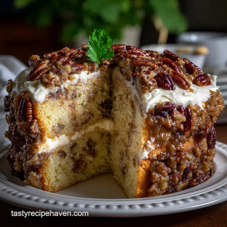 The Ultimate Butter Pecan Cake Recipe presentation