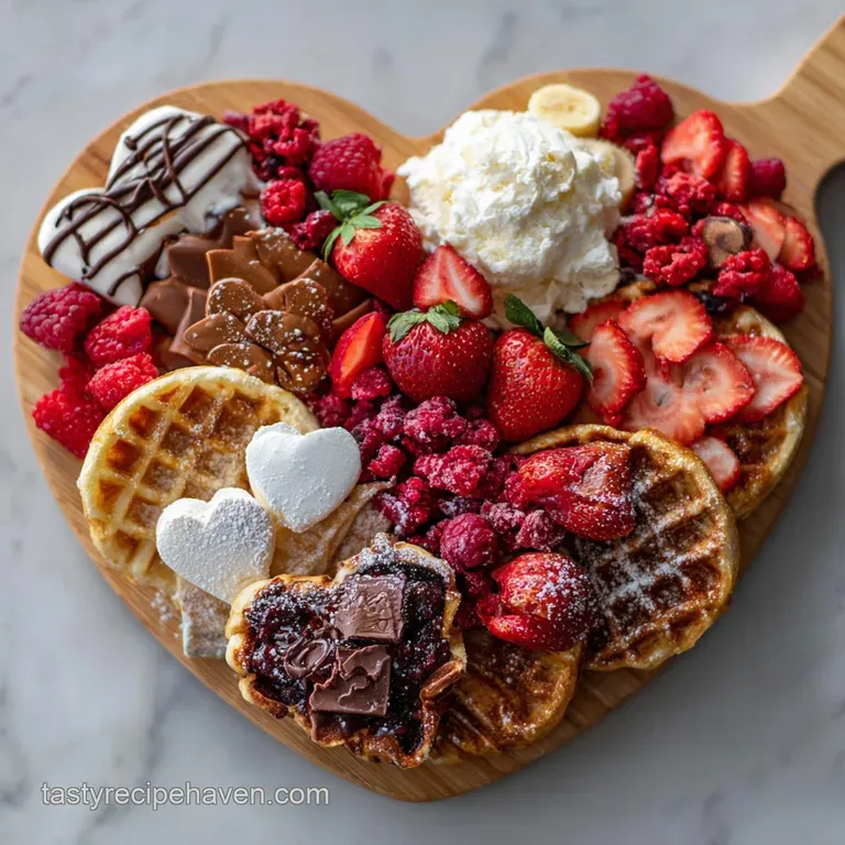 Valentines Waffle Board with Fresh Fruit