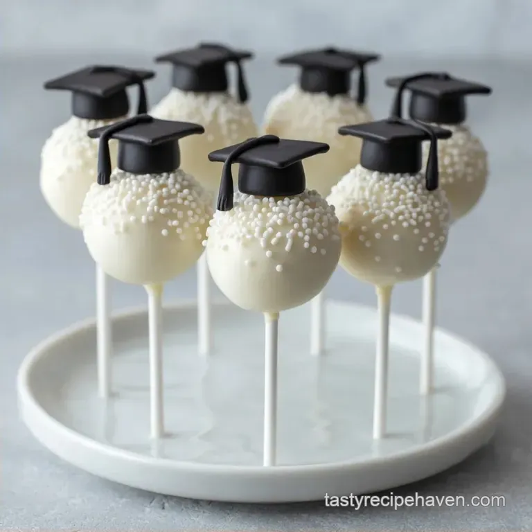 Vanilla Graduation Cake Pops: Shatter Crisp Shell