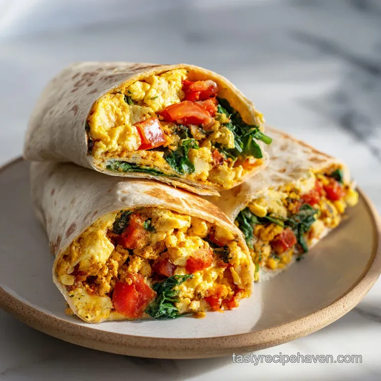 Vegan Breakfast Burrito Recipe with Crispy Tofu