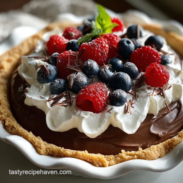 Velvety Chocolate Cream Pie with Graham Cracker Crust